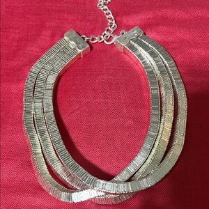 Rosetta Silver Multi-Strand Herringbone Statement Necklace - Women Jewelry